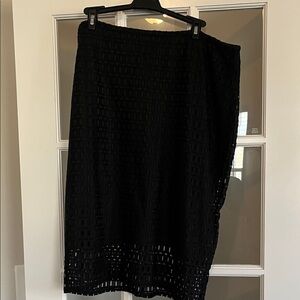 Lane Bryant Black Asymmetrical Skirt